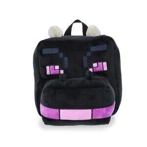 Minecraft Boys Ender Plush Backpack, 12.5" Black